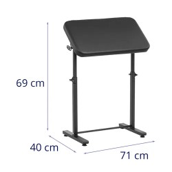 physa Tatuointituki - säädettävä korkeus 69-109 cm ja 180° kallistus - 71 x 40 cm