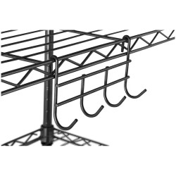 Metallihylly 55 x 45 x 150 cm, musta, 150 kg