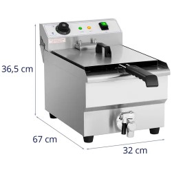 Sähköfriteeraaja 13 l 3200 W poistoventtiilillä
