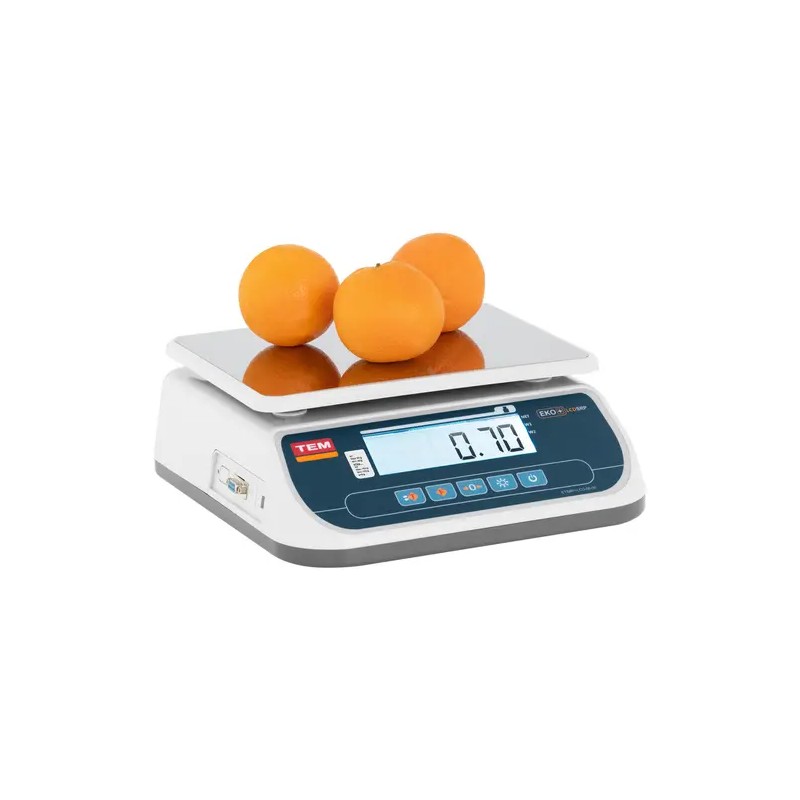 Pöytävaaka - kalibroitu ja tarkastettu - 15 kg / 5 g - 21 x 28 cm - LCD