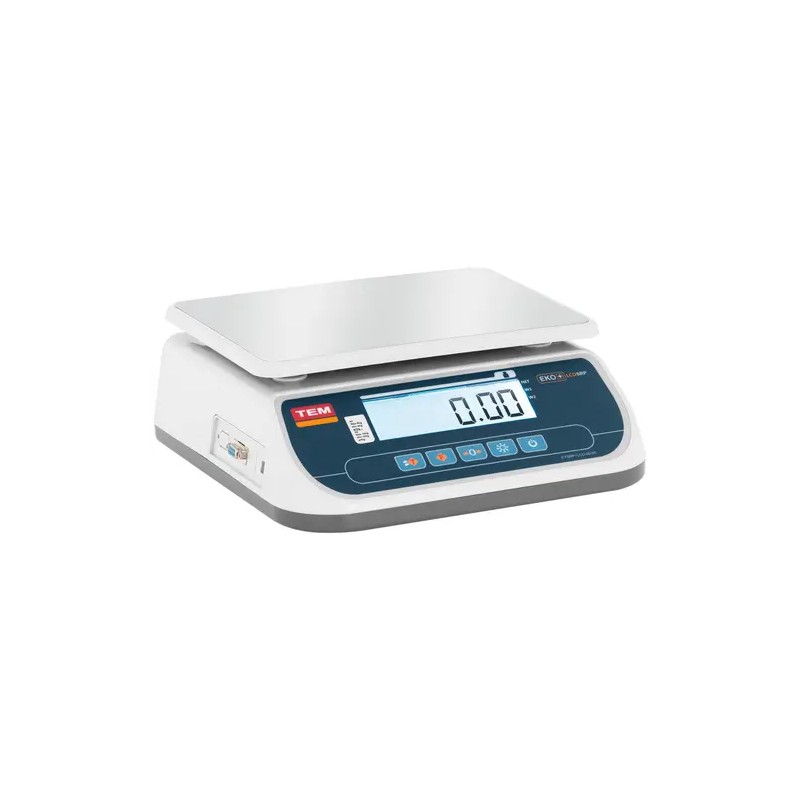 Pöytävaaka - kalibroitu ja tarkastettu - 15 kg / 5 g - 21 x 28 cm - LCD