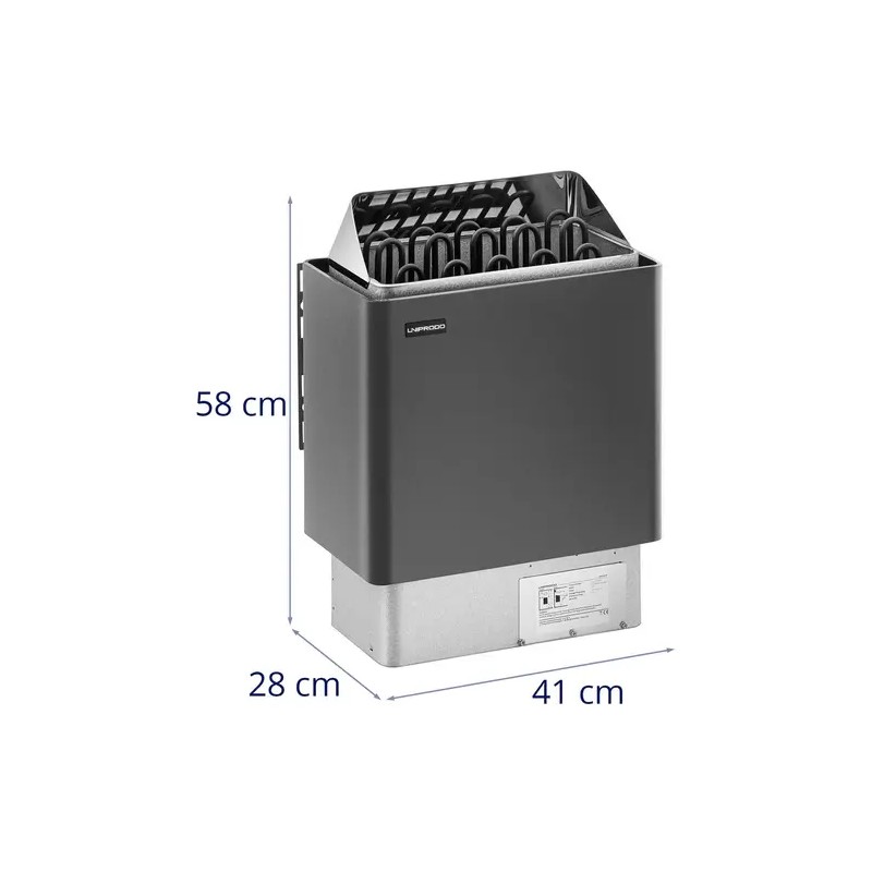 Uniprodo UNI_SAUNA_G9.0KW sähkösaunauuni 9 kW 30-110 °C