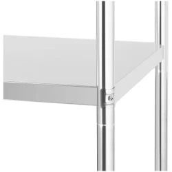 Royal Catering RCER-9060 metallihyllykkö, 90 x 60 x 180 cm, ruostumaton teräs, 200 kg