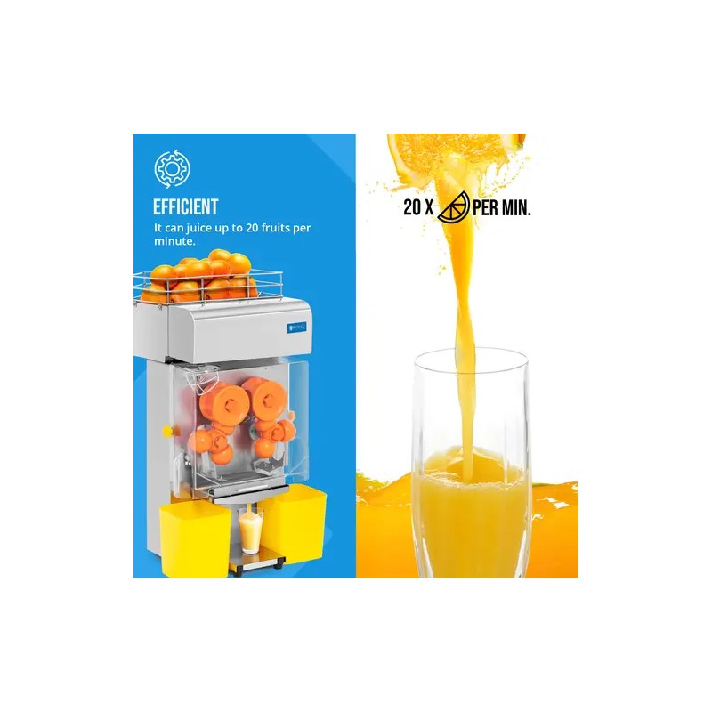 Automaattinen appelsiinipuristin 200 W, jopa 20 appelsiinia/min, Royal Catering
