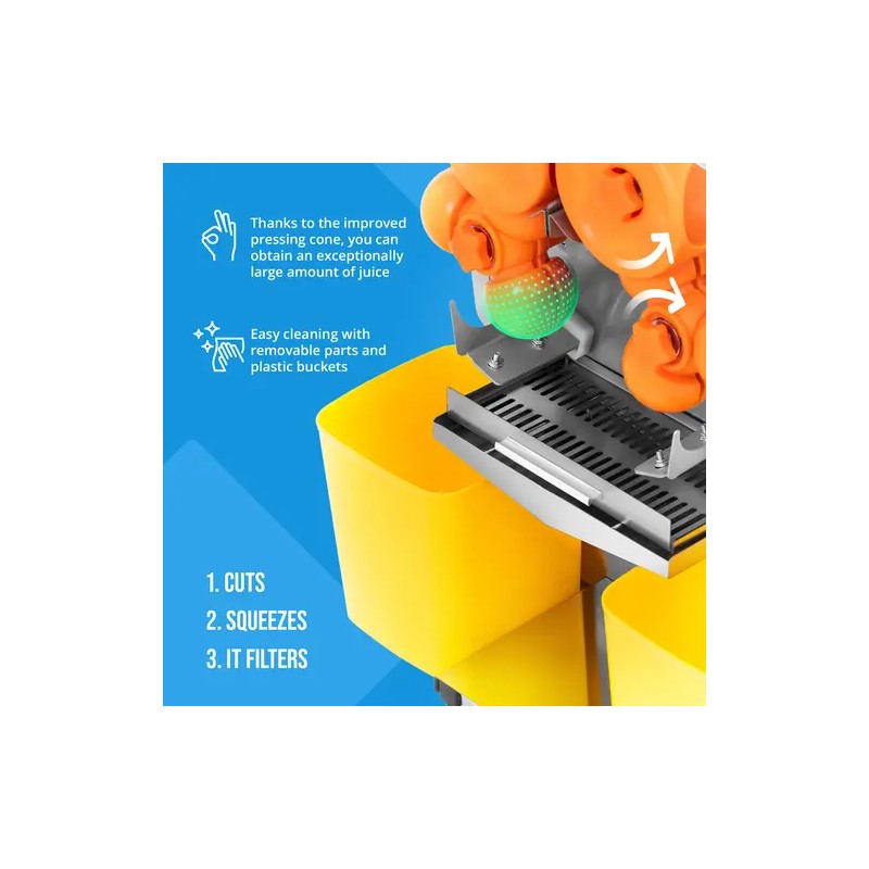 Automaattinen appelsiinipuristin 200 W, jopa 20 appelsiinia/min, Royal Catering