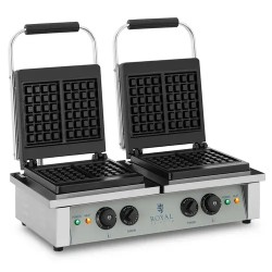 Royal Catering RCWM 4000 E vohvelirauta 2 x 2000 W belgialaisille vohveleille