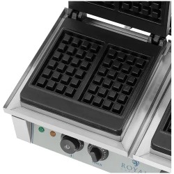 Royal Catering RCWM-4000-E vohvelirauta 2 x 2000 W belgialaisille vohveleille