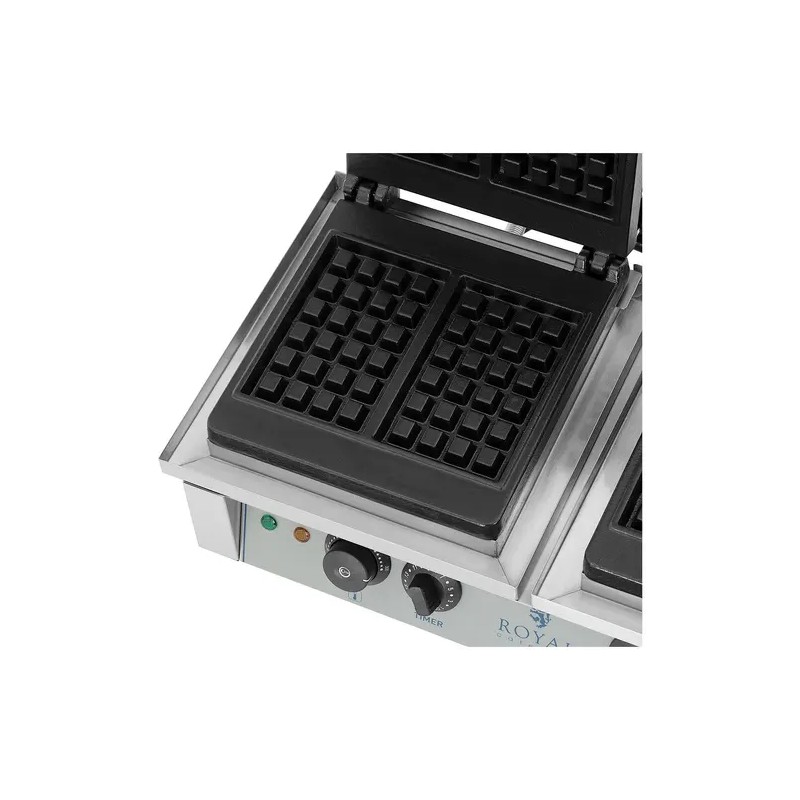 Royal Catering RCWM-4000-E vohvelirauta 2 x 2000 W belgialaisille vohveleille