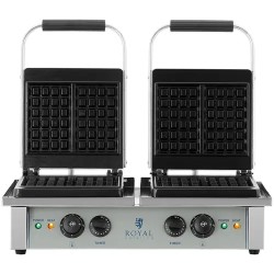 Royal Catering RCWM-4000-E vohvelirauta 2 x 2000 W belgialaisille vohveleille