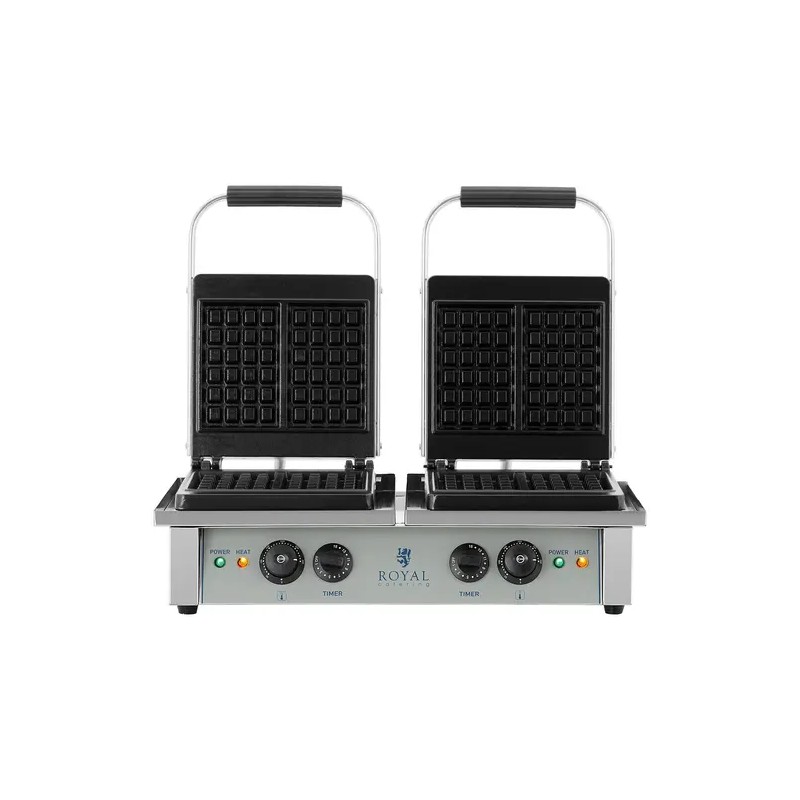 Royal Catering RCWM-4000-E vohvelirauta 2 x 2000 W belgialaisille vohveleille