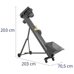 Ruuvikuljetin 1,4 m 1000 kg/h 1400 rpm hiiliteräs