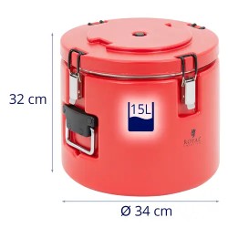 Royal Catering lämpöastia 15 l ruostumaton teräs
