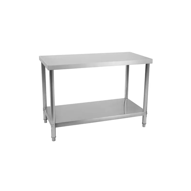 Royal Catering RCAT-100/60 ruostumattomasta teräksestä valmistettu työpöytä 100 x 60 cm, 400 kg