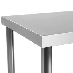 Royal Catering RCAT-100/60 ruostumattomasta teräksestä valmistettu työpöytä 100 x 60 cm, 400 kg
