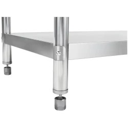 Royal Catering RCAT-100/60 ruostumattomasta teräksestä valmistettu työpöytä 100 x 60 cm, 400 kg