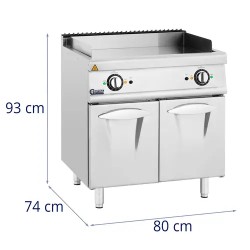 Royal Catering sähkögrilli kaapilla 10,8 kW sileä pinta