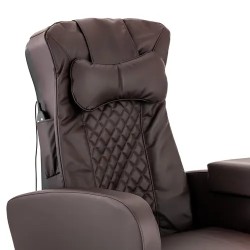 Sähköinen jalkahoitotuoli integroidulla jalkakylpyaltaalla ja hierontafunktioilla, 120 W, 200 kg, ruskea