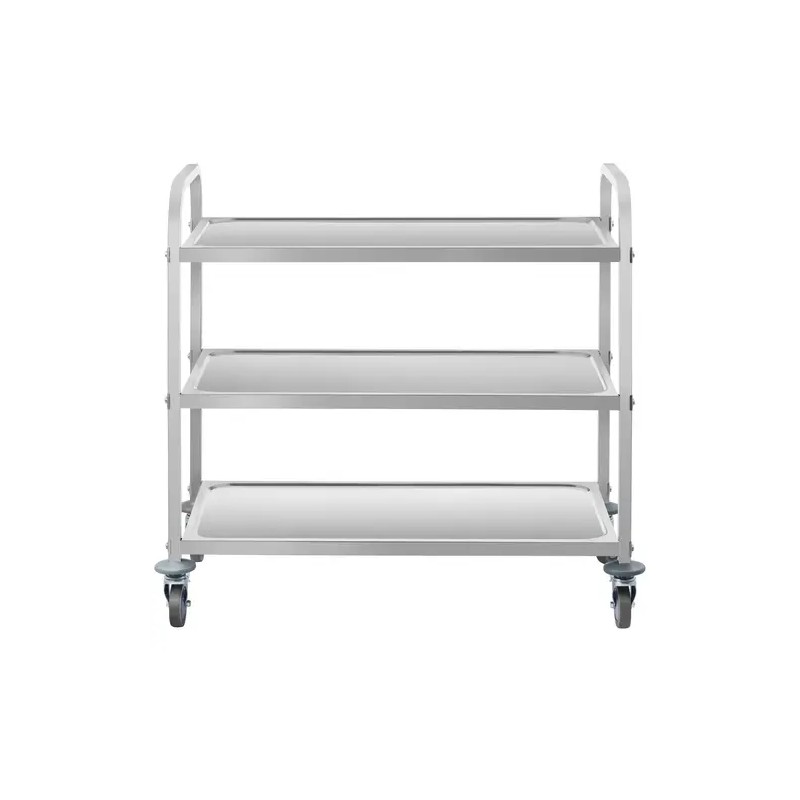 Royal Catering tarjoiluvaunu ruostumaton teräs 3 hyllyä 90 x 50 cm