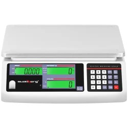 Kappalemäärävaaka 30 kg / 1 g, 30,5 x 20 cm, akku 72 h, 3 LCD-näyttöä
