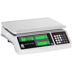 Kappalemäärävaaka 30 kg / 1 g, 30,5 x 20 cm, akku 72 h, 3 LCD-näyttöä