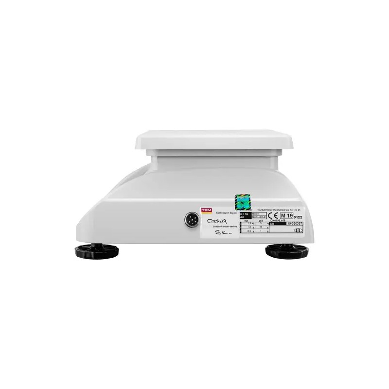 Pöytävaaka TEKO+LCD03T-P1-B1, 3 kg / 1 g, LCD-näyttö, teräskansi