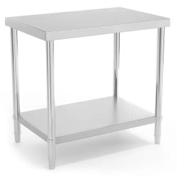 Royal Catering RCAT 90 60 NW ruostumattomasta teräksestä valmistettu työpöytä 90 x 60 cm 250 kg