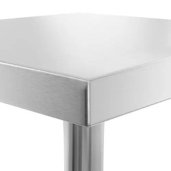 Royal Catering RCAT-90/60-NW ruostumattomasta teräksestä valmistettu työpöytä 90 x 60 cm, 250 kg