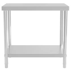 Royal Catering RCAT-90/60-NW ruostumattomasta teräksestä valmistettu työpöytä 90 x 60 cm, 250 kg