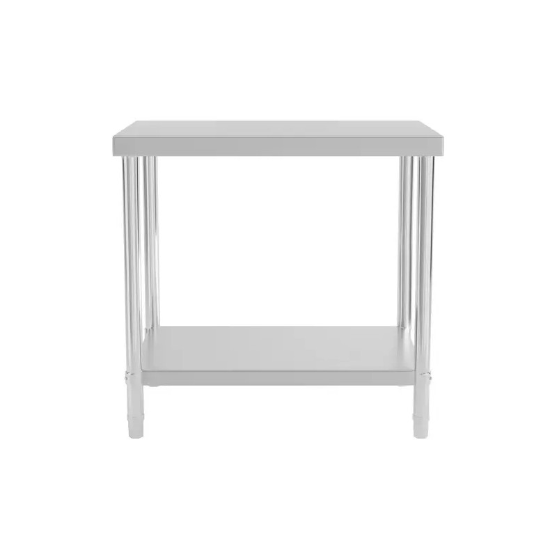 Royal Catering RCAT-90/60-NW ruostumattomasta teräksestä valmistettu työpöytä 90 x 60 cm, 250 kg