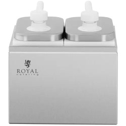 Kastikepumppu 2 x 2 l ruostumaton teräs