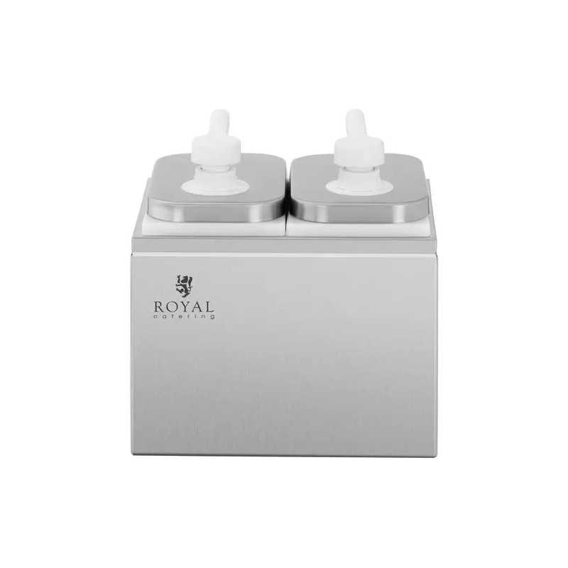 Kastikepumppu 2 x 2 l ruostumaton teräs