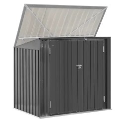 Uniprodo metallinen jäteastiakotelo 2 x 240 l lukittava