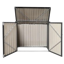 Uniprodo metallinen jäteastiakotelo 2 x 240 l lukittava