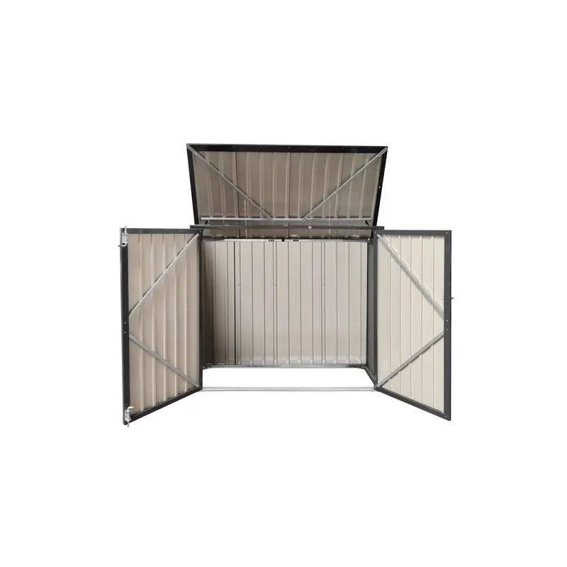 Uniprodo metallinen jäteastiakotelo 2 x 240 l lukittava