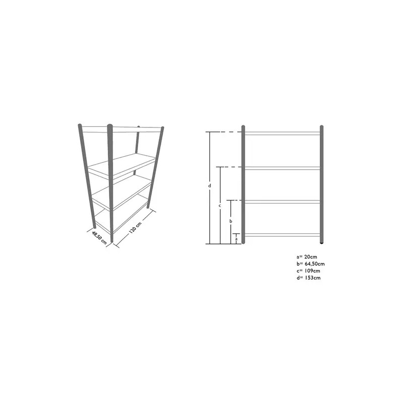 Royal Catering RCER-120 teräshylly 120 cm, 4 tasoa, ruostumaton teräs