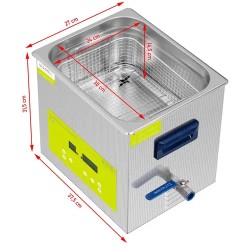 Ultraäänipesuri PROCLEAN 10.0S 10 l 40 kHz 240 W Degas-toiminnolla