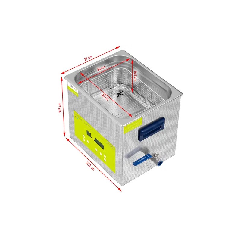 Ultraäänipesuri PROCLEAN 10.0S 10 l 40 kHz 240 W Degas-toiminnolla