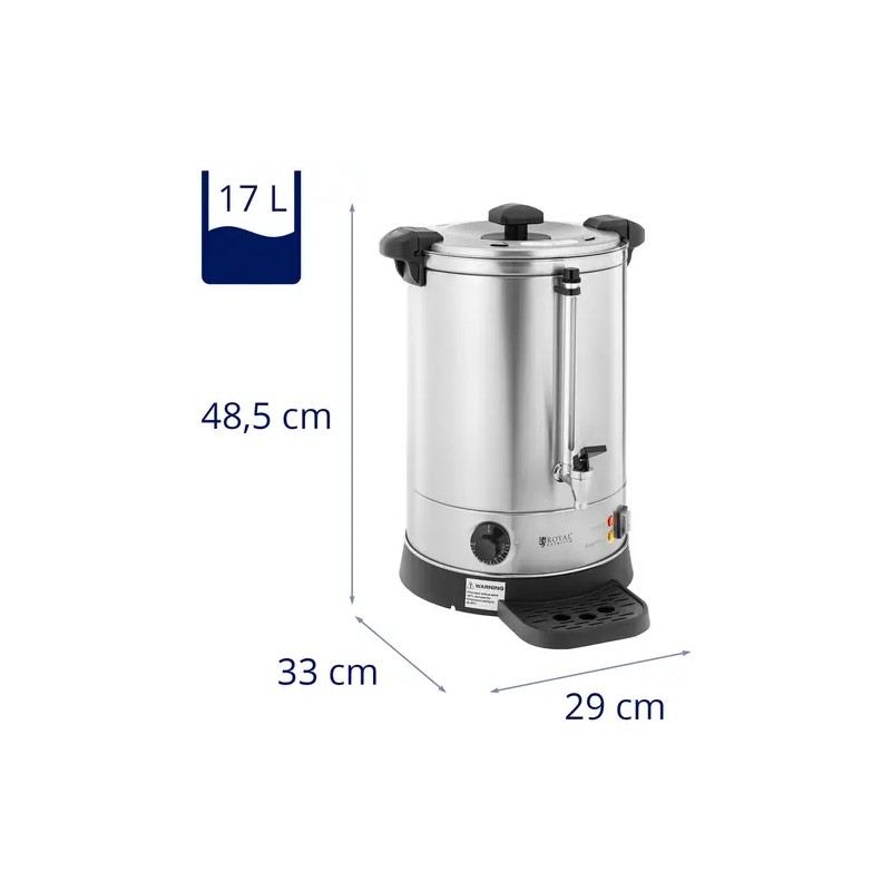 Royal Catering vesi- ja juomakeitin 13,5 l 2500 W ruostumaton teräs