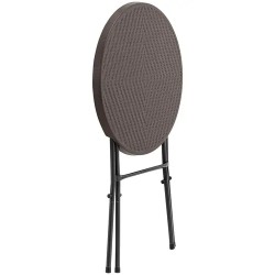 Taittopöytä 79 x 79 x 110 cm, musta, polyeteeni ja teräs