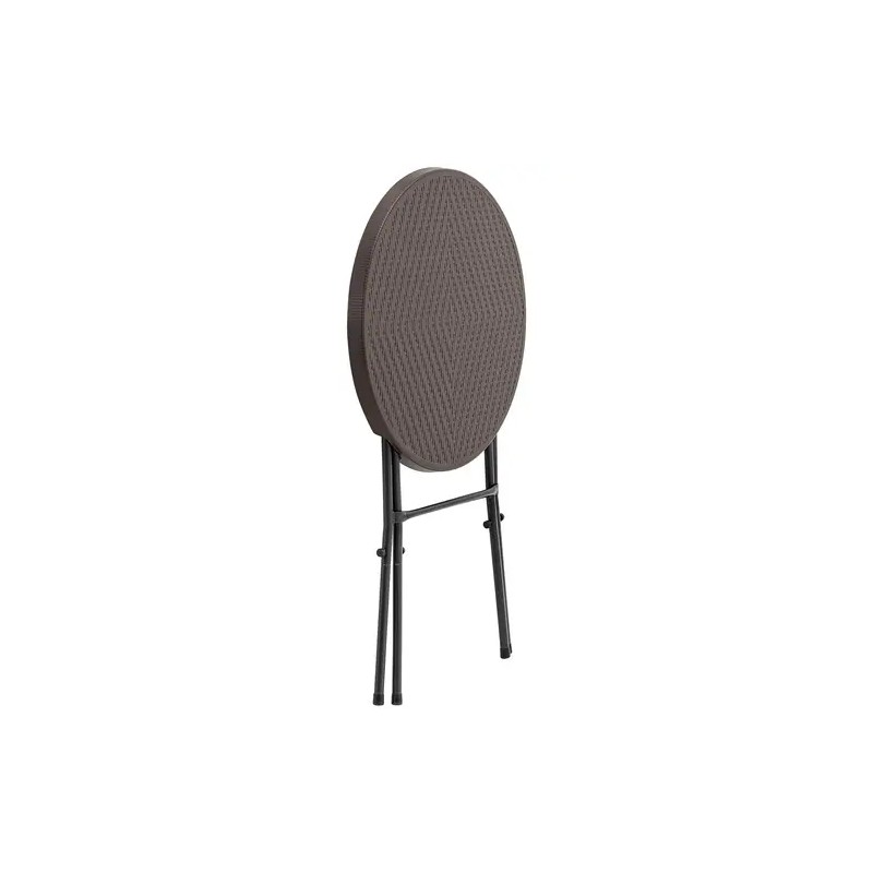 Taittopöytä 79 x 79 x 110 cm, musta, polyeteeni ja teräs
