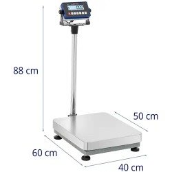 Alustavaaka 150 kg / 0,005 kg - 40 x 50 cm - LCD - kg/lb