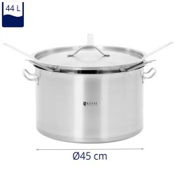 Royal Catering pastakattila 44 l, 5 siiviläsisäosaa, ruostumaton teräs