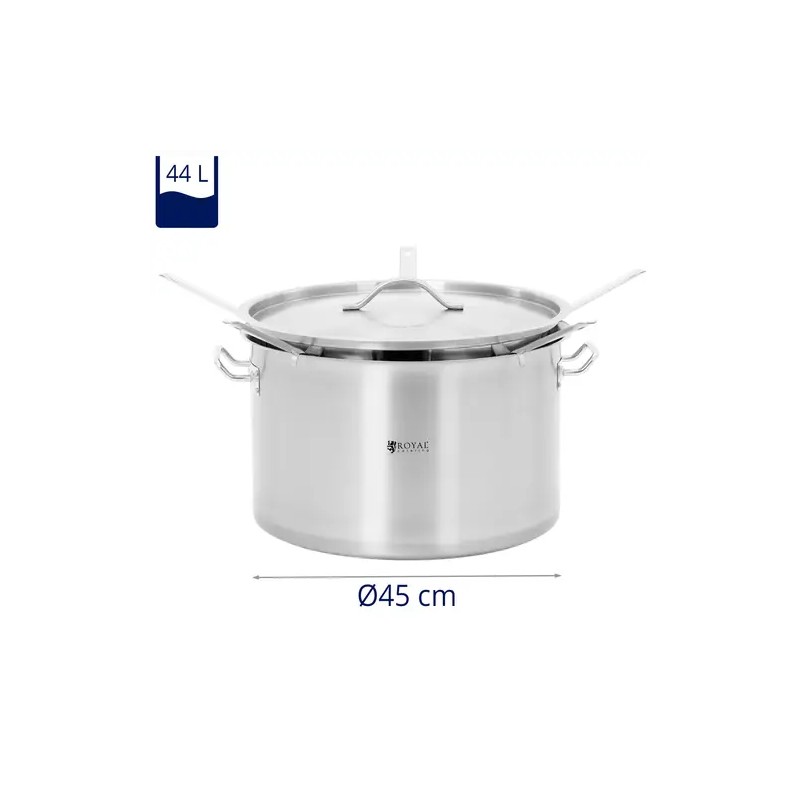 Royal Catering pastakattila 44 l, 5 siiviläsisäosaa, ruostumaton teräs