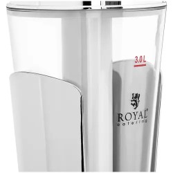 Royal Catering mehuannostelija 3 l LED-valaistuksella ja jäähdytyksellä, hopea
