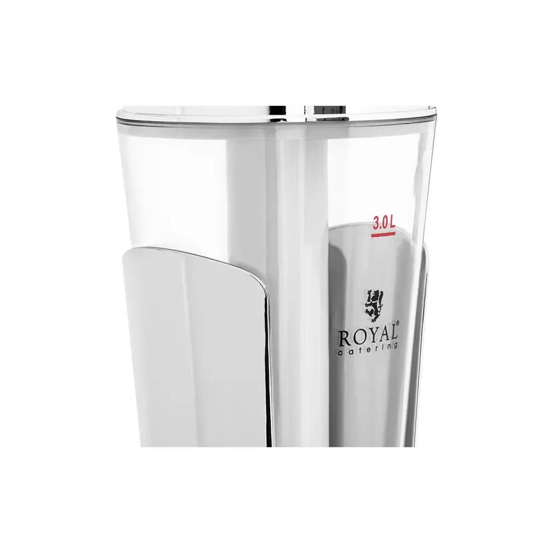 Royal Catering mehuannostelija 3 l LED-valaistuksella ja jäähdytyksellä, hopea