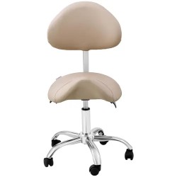 Physa satulatuoli selkänojalla 51–65 cm 150 kg kermanvärinen/hopea