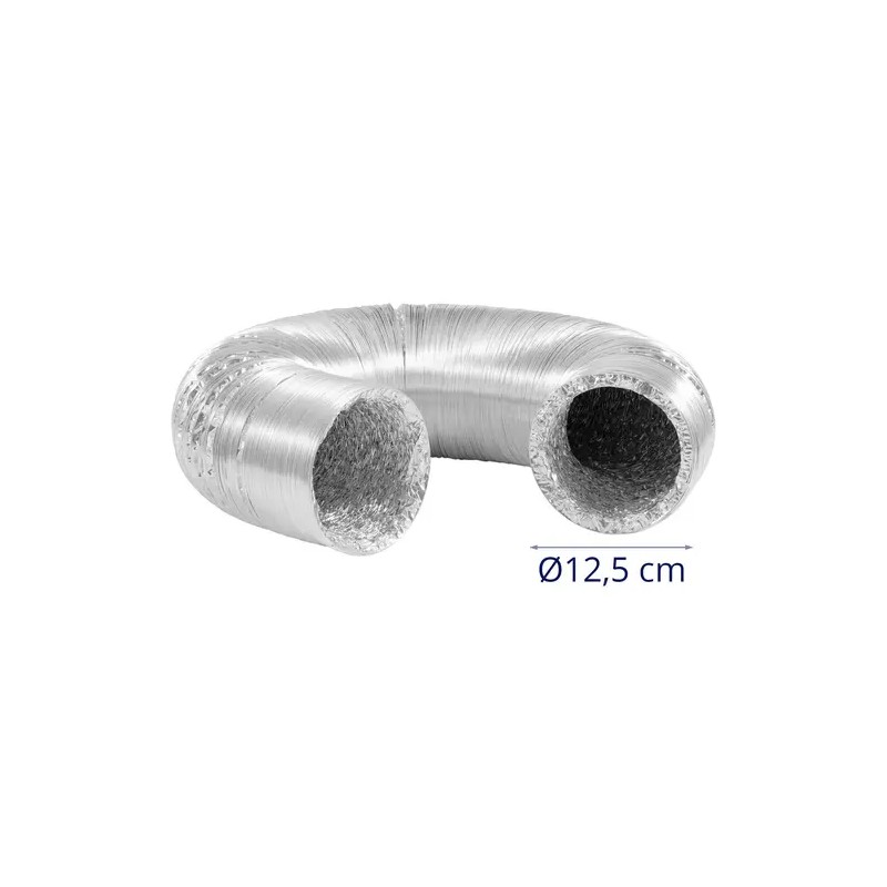 Alumiininen poistoilmaletku Ø 125 mm, pituus 10 m