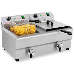 Royal Catering sähköinen kaksoisfryytteri 2 x 13 l 6400 W poistoventtiileillä