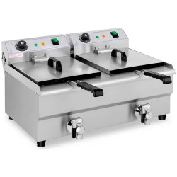Royal Catering sähköinen kaksoisfryytteri 2 x 13 l 6400 W poistoventtiileillä