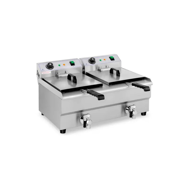 Royal Catering sähköinen kaksoisfryytteri 2 x 13 l 6400 W poistoventtiileillä